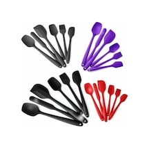 6 Parça Silikon Mutfak Gereçleri Seti, Isıya Dayanıklı Spatula, Fırça Ve Kaşık Seti, Yapışmaz Tencere Dostu, Kırmızı, Siyah, Mor Ve Koyu Füme Renk Seçenekleri Koyu Füme 0