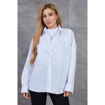 Dparis Çizgili Oversize Gömlek
