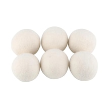 Kosona 6 Adet 6cm Organik Yün Kurutma Topları - Doğal Kumaş Yumuşatıcı, Tekrarlı Kullanım, Enerji Tasarrufu, Kimyasız