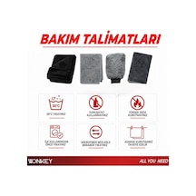 Wonkey - Peluş Araba Yıkama Ve Temizlik Eldiveni, Mikrofiber Oto Yıkama Eldiven, Çift Taraflı Araç Detay Eldiveni
