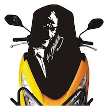 Atatürk Tasarımlı Motosiklet Sticker 29 16 Cm - Aracınıza Hava Katın