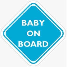 Uyarı Arabada Bebek Var Sticker oto Etiket 18cm MD16