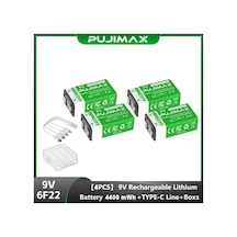 Willowhaven Pujımax 4400mwh 9v Şarj Edilebilir Lityum Pil 4lü Set Hızlı Şarj
