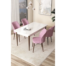Masa Beyaz/ Sandalyeler Pembe