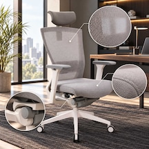 Center Multi Fonksiyonel Yönetici Koltuğu - Gri 68x115-124x66 Cm
