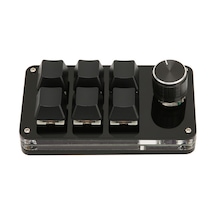 Konesam Programlanabilir 6 Tuşlu Mekanik Klavye, Dönme Düğmeli, Usb Hıd, Oyun Ve Ofis İçin Mini Klavye