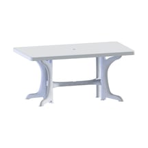 Omnipazar Sy-2585 Beyaz Plastik Dikdörtgen Kapalı Masa 90x150 Cm Beyaz