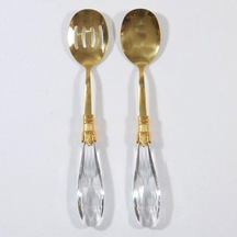 Diamond 2 Parça Salata Servis Seti Altın Titanyum