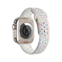 Watch 40mm Kordon Yeni Seri 2023 Krd-02 Uyumlu Strap Kayış Clo- Beyaz
