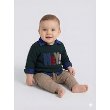 Xo Kids Erkek Çocuk 3lü Alt Üst Takmı 6-36 Ay 2512 Haki