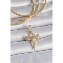 Pirinç Gold Renk Zirkon Taşlı Anka Kuşu Model Ajda Charm Çok Renkli