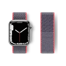 Newface Apple Watch 42mm Hasırlı Cırtcırtlı Kordon - Pembe
