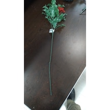 54cm Yapay Yılbaşı Çiçek 1 Adet Açık Kırmızı