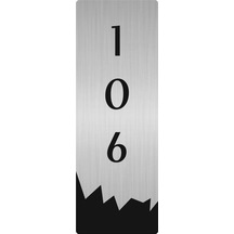 Metal Departman Kapı İsimliği, Yönlendirme Levhası 106 Dikey 10x20 Cm Gümüş Renk