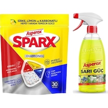 Asperox Sparx Bulaşık Makinesi Deterjanı 30 Tablet + Sarı Güç Yağ Çözücü 1 L