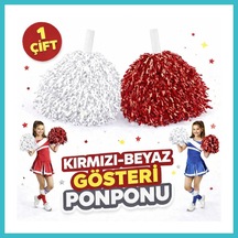 Bezos 1 Çift 2 Adet Kırmızı-beyaz Renk 23 Nisan 19 Mayıs 29 Ekim Okul Gösteri Ponponları Ekstra Dolgun Dfnbez Diğer 34502922