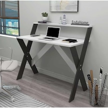 Reyo Home Enda Xayaklı Ders Çalışma Masası 50x90cm Antrasit-beyaz Antrasit - Beyaz