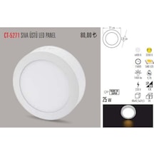 Cata Ct-5271 24 Watt Sıva Üstü Led Aramtür Yuvarlak (470950516)