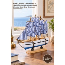 3 Adet Ahşap Gemi Maket Dekoratif Gemi Modeli 20 X 19 Cm Ölçülerinde, Ahşap Model, Wooden Boat, Ship Ornament