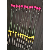 Yemleme Botu 12 Sert Buncuk Pembe Rig Ve Boli Yüzen Model 12 Takım İnneler 2,3 No İnnesi Kambur Deyildir