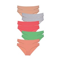Royaleks 10 adet Süper Eko Set Likralı Kadın Slip Külot Soft Renkler RYL-EKO10032 Çok Renkli
