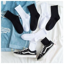 6'Lı Siyah Beyaz Unisex Spor Çorap Kutusu
