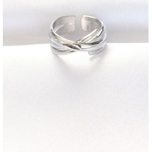 Ceylan Adam Kalın Silver Renk Ayarlanabilir Yüzük Çok Renkli