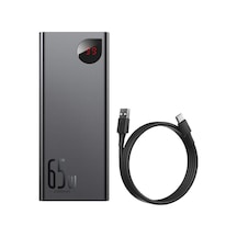 Baseus Adaman 65W 20.000 Mah Telefon Tablet Apple Uyumlu MacBook Dijital Ekran-Siyah