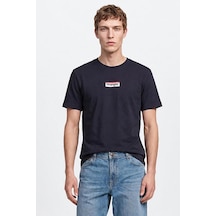 Wrangler Mid Logo Erkek T-shirt Navy