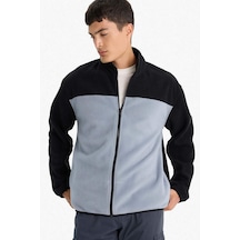 Defacto Relax Fit Yarım Balıkçı Yaka Fermuarlı Polar Hırka F0449ax25aubk81 Siyah-bk81
