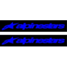 Alpinestars Motorcu Boru Sticker Set Mavi