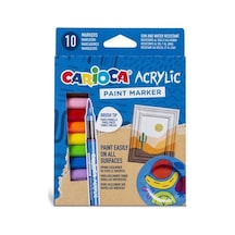 Fırça Uçlu Akrilik Paint Marker, 10'lu Renkli Set