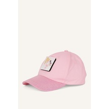 Defacto Barbie 3d Aplikeli Simli Siperlikli Pamuklu Cap Şapka Kız Çocuk G1200a8nspn1 Pembe-pn1