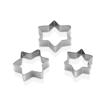 Qluxx 3'lü Metal Kurabiye Kalıbı Renkli