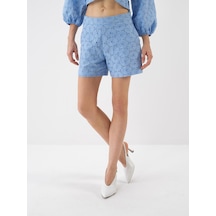 Xint Mavi Pamuk Dokulu Regular Fit Şort 275432