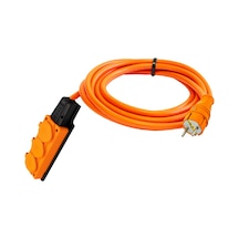 3x1,5 Pur Kablo 1mt + 3'lü Kauçuk Grup Priz + Fiş Monofaze 1 M