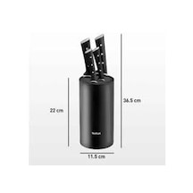 Tefal Ice Force 5 Parça Bıcak Seti Plastik Blok Set 2100132891 Siyah