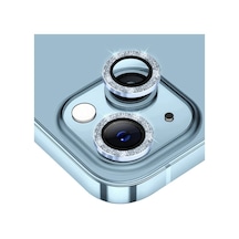 Ally İphone 14-14 Plus Diamond Taş İşlemeli Alüminyum Alaşımlı Kamera Lens Koruyucu- 5775