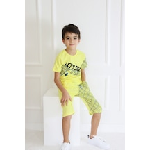 Erkek Çocuk Lets Skate Baskılı Kısa Kollu Basic Basic Takım 6-9 Yaş 001
