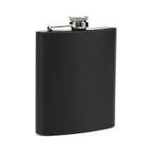 Sones 6oz 304 Paslanmaz Çelik Mat Siyah Boyalı Şişe Viski Votka Şarap Tenceresi Cep Şişesi