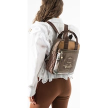 Baginn Vegan Deri Sırt Çantası Amazing Ventis 30 27 Cm Retro Vegan Deri İster Elde Sırt Sırtta Fonksiyonel Kahverengi