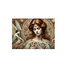 Melek Ve Tarot Dekoratif Ahşap Tablo