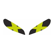 Cfmoto 250 Sr Uyumlu Far Kaplama Sticker Flo Sarı X