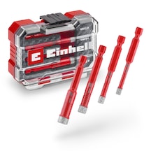 Einhell XS-CASE 4 Parça Elmas Fayans Matkap Ucu Seti 49500404, 10 mm elmas kaplama, parafin dolgu, E 6.3 şaft
