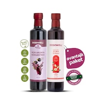 Dosewell Mor Aronya Konsantresi ve Doğal Fermente Elma Sirkesi 2 x 500 ML