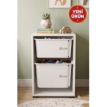 1 Adet Ultra Büyük 1 Adet Büyük Boy Çekmeceli 71 Cm Beyaz Çocuk Odası Oyuncak Dolabı Ve Çok Amaçlı Saklama Ünitesi - Depolayıcı Düzenleyici Organizer