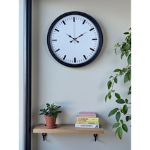 Black & White Baseline 40 Cm Metal Duvar Saati Çok Renkli