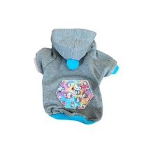 Kemique Kitty Grey Kapsonlu Sweatshirt Kedi Süveteri