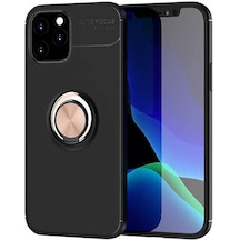 Ardemix Apple Uyumlu iPhone 12 Pro Ravel Silikon Kılıf siyah rose Gold Siyah