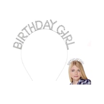 Gümüş Kristal Taşlı Birthday Girl Doğum Günü Tacı İthal Ürün A Kalite 17x16 Cm - Elwm-191628 18